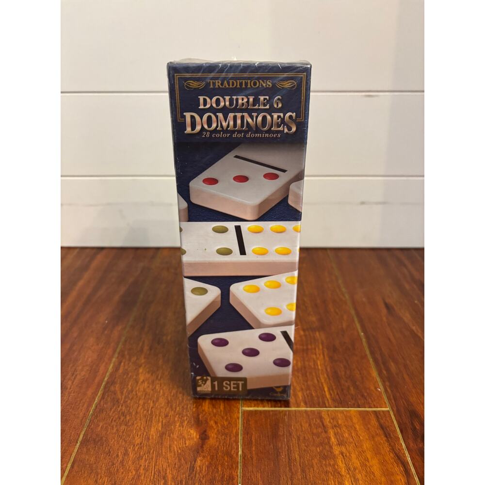 Cardinal Double-6 Dominoes 28 Color Dot Domino 8+ Game Gallery 2 players Sealed